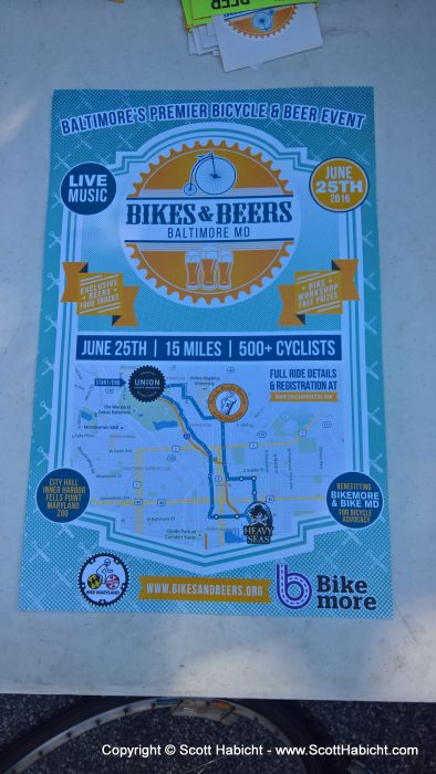 For the second year in a row I did the Bikes and Beers in Baltimore.