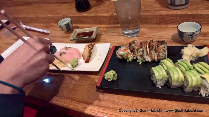 After coming back from Hawaii, Molly and I headed straight to the beach and had some sushi.