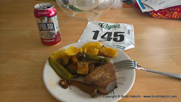 Lunch after the weekend's race #2.