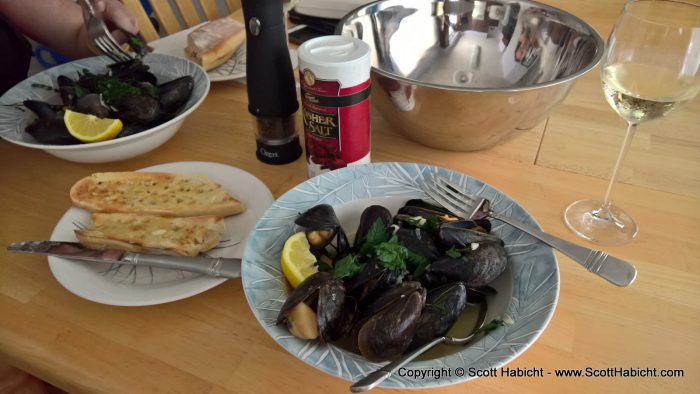 Molly knows how to cook mussels really well.