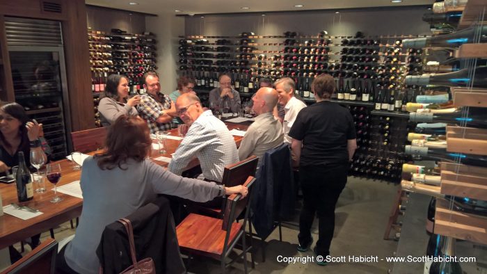 The room we ate in was also the wine cellar.