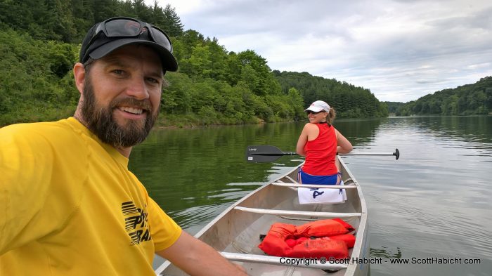 Molly and I rented a canoe...