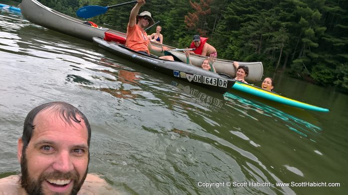 Group picture!! I was treading water and everyone thought for sure I was going to drop my phone in the water.