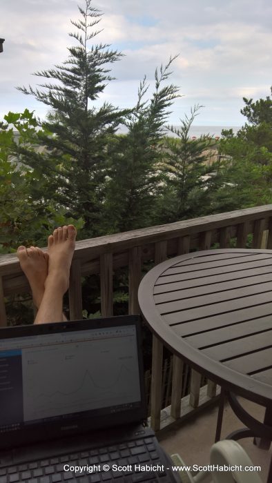 My beach office has a great view.