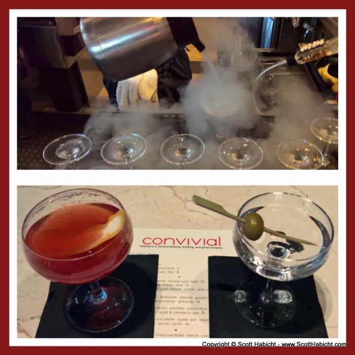 The day after that I was feeling better, so Molly and I had a cocktail chilled with liquid nitrogen.