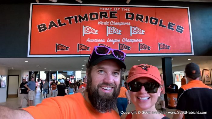 Molly's first Orioles game.