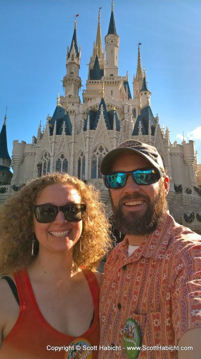 We took a selfie in front of the castle...