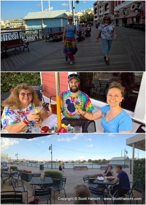 While my father went to walk their dog, Belle, we went for a walk on the boardwalk and enjoyed some drinks and the view.