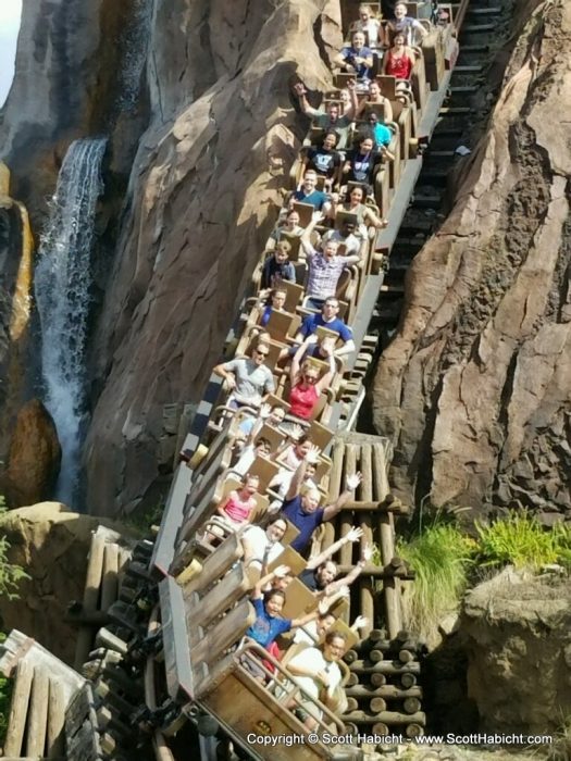 My father waited and got this great picture of me and Molly when we jumped in the single rider line. We happened to get on the same coaster.