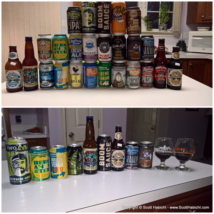 With so many beers to choose from, JD and I tasted the beers in the bottom picture.