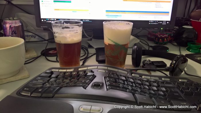 I was testing the kegs at work, and now I had to drink the test beers while working. Darn.