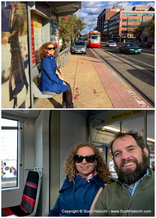 After class, we rode the DC light rail...