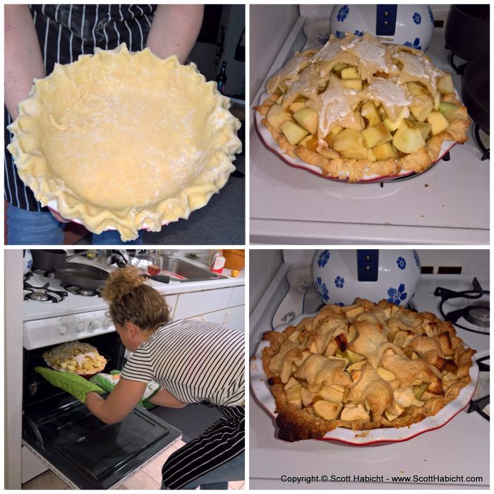 Molly made an apple pie from scratch.