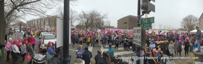 It took almost an hour to get across the Mall.