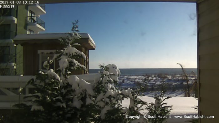 Looks like the beach got some snow.