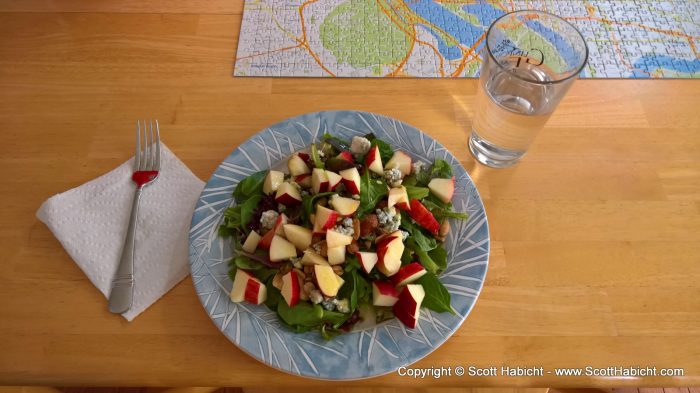 Molly showed me how to make a really easy salad that is delicious!!!!