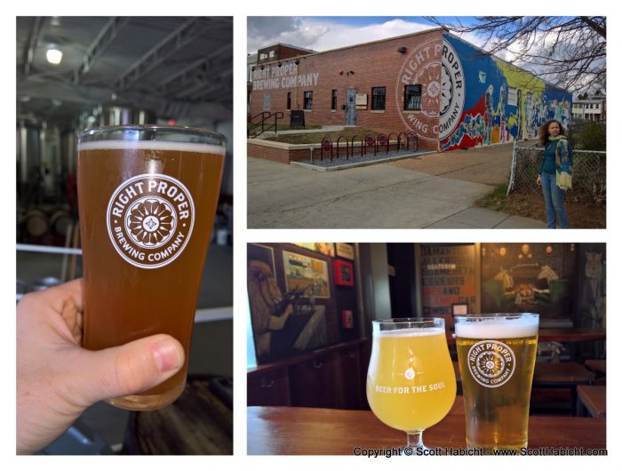 Lots of breweries in the DC area, and Molly and I checked out Right Proper.