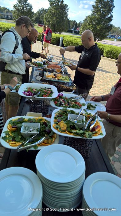 After the training was done for the day, the class had an outdoor dinner.