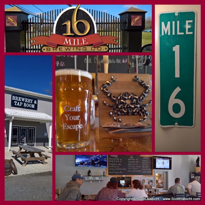 On the way home, we stopped at 16 Mile brewing for the first time.