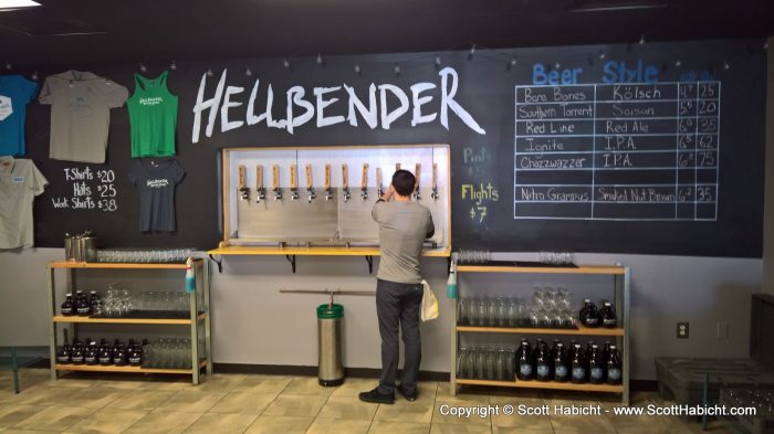 We hit a few breweries in DC, and Hellbender was one of them.