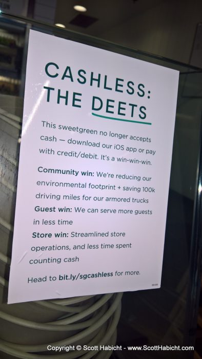 Interesting take for a business on going cashless.