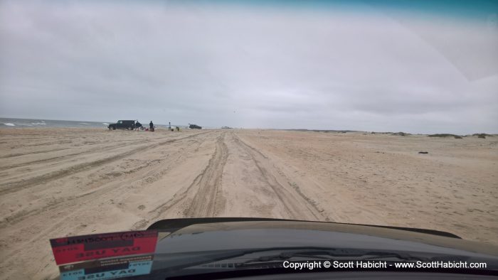 The beach was mostly empty...