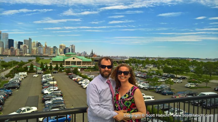 Molly and I took a photo with New York in the background...