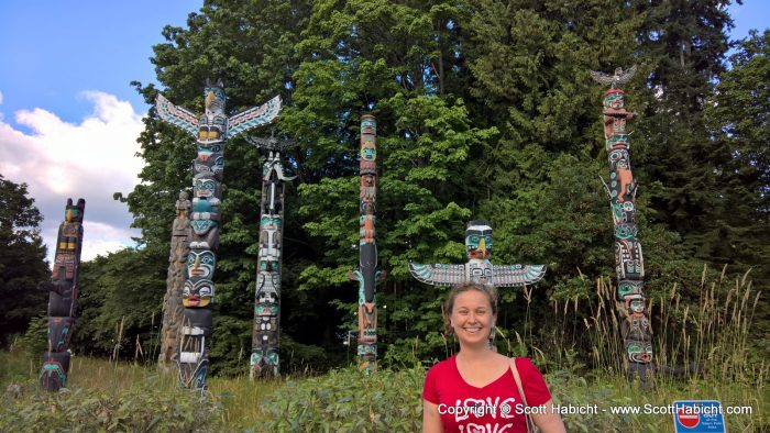 Molly really likes totem poles!!!