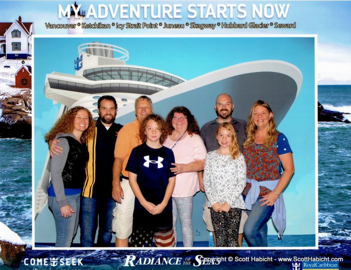 We stopped for a group picture while boarding the ship.