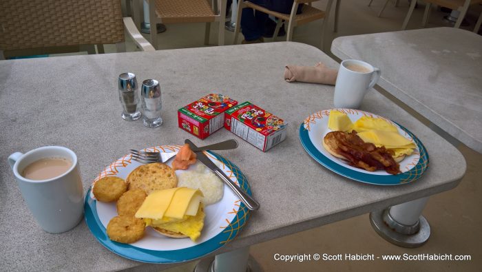 Breakfast the next morning before heading off the ship.