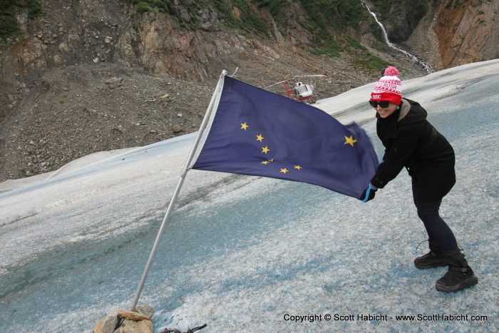 The Alaska state flag.