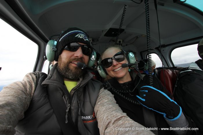 This was Molly's first time riding in a helicopter.