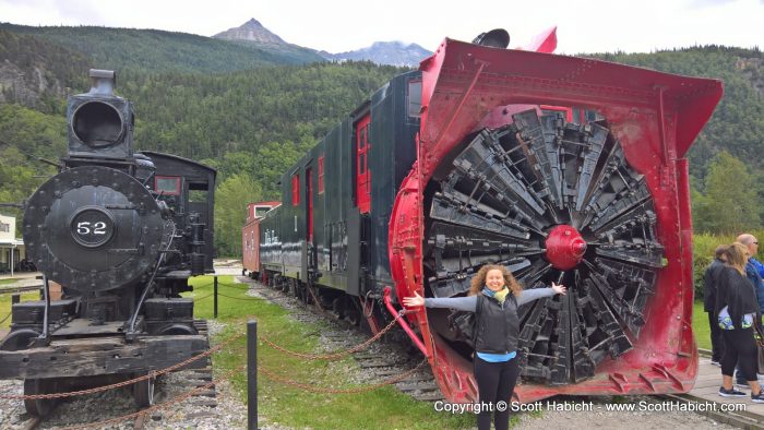 And then stopped by the snow plow train.