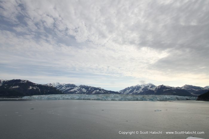 I believe it was a few miles across the face. It's hard to get the scale in this picture.