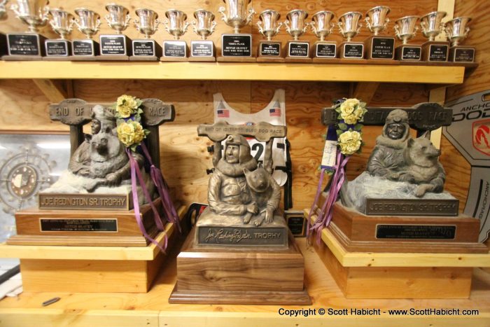 The Iditarod Sled Dog Race trophy.