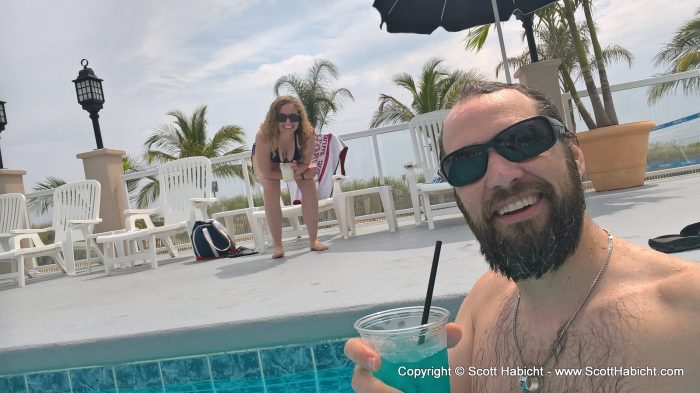 Sure, we'll have some adult drinks poolside.