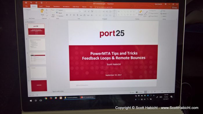 I was there for the first ever Port25 Summit, and this was the topic on which I was presenting.