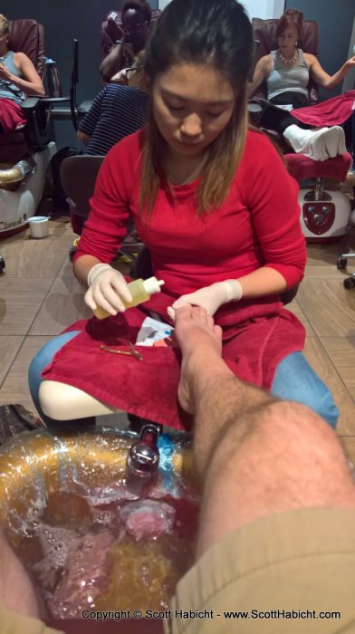 I got a pedicure.