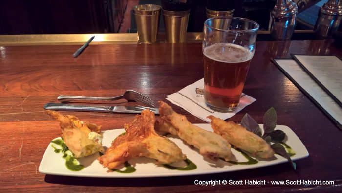 I love the squash blossoms at Victoria Gastro Pub.