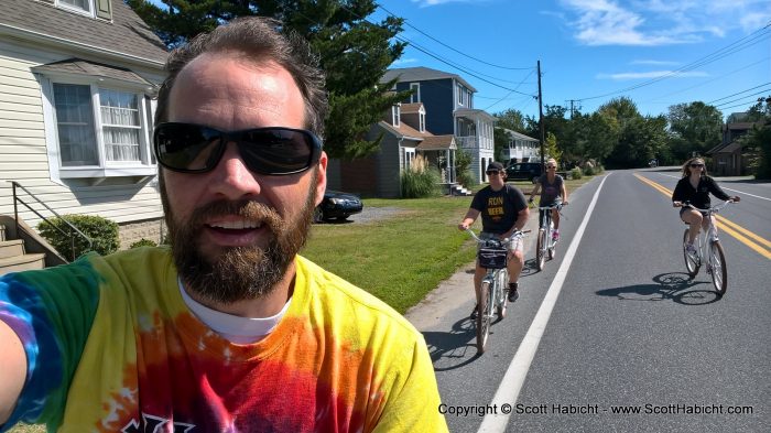 So all four of us got bikes and went for a ride.