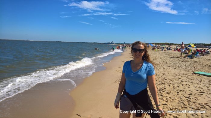 We rode over to the Delaware Bay to touch the water.