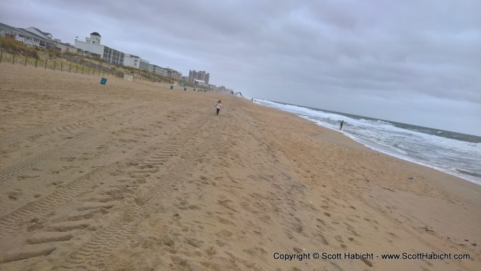 And then headed out to the beach after the rain to let the kids run.