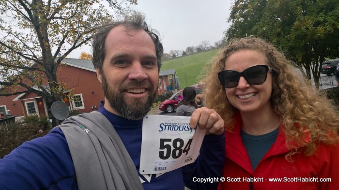 I was running an 8k race, Run Through the Grapevine, as part of a team.