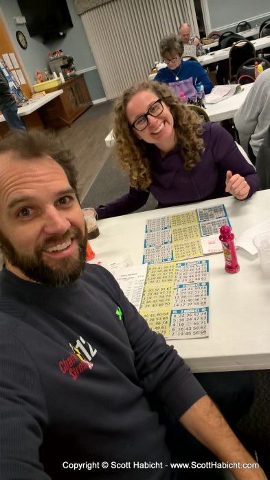 It was Molly's first time playing bingo...