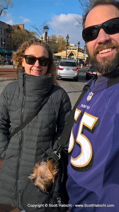 Walking around Fells Point in Baltimore.