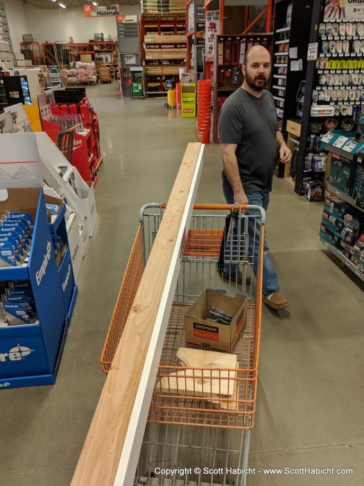 My brother, Mathew, went with me to Home Depot to buy the supplies.