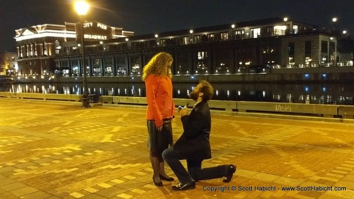 But on a walk afterwards, I proposed!!!!