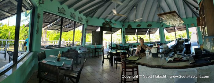 Just before dinner time, and we were the only ones in the restaurant.