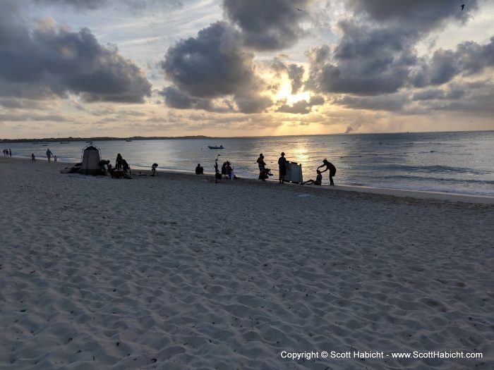 We walked out to the beach just in time to see the finsh of a photo shoot for bathing suits.