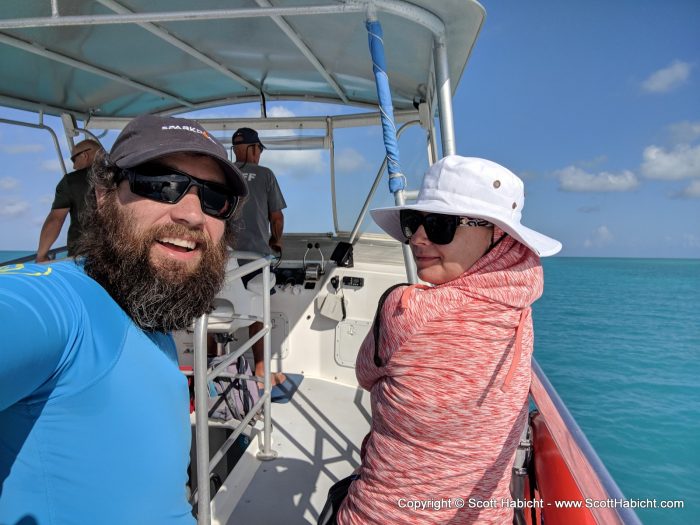 Molly's first time on a dive boat.